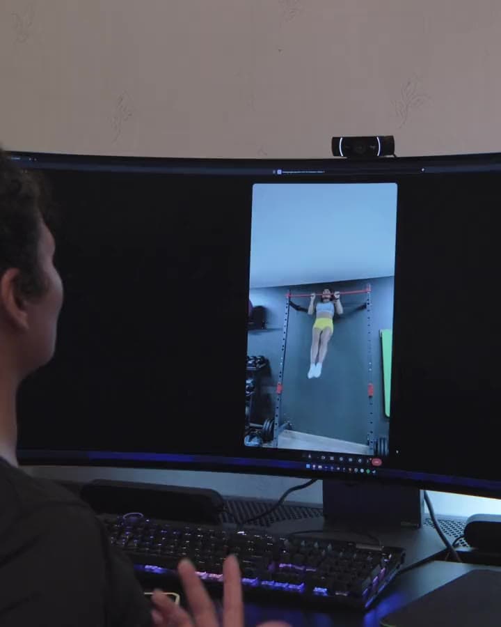 Reviewing a client's lift on screen